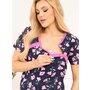 Camasa alaptat, Penny, Din bumbac, Cu capse oblice, Masura S, Navy Blue - 3