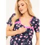 Camasa alaptat, Penny, Din bumbac, Cu capse oblice, Masura XL, Navy Blue - 6