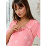 Camasa alaptat, Star, Din bumbac, Cu capse oblice, Masura L, Pink - 2