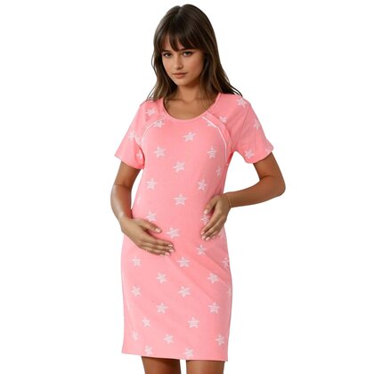 Camasa alaptat, Star, Din bumbac, Cu capse oblice, Masura L, Pink