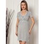 Camasa alaptat, Wendy, Din bumbac, Cu orificii laterale, Masura XXL, Gray - 6