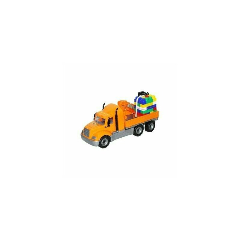 Roben toys - camion macara de jucarie, ce contine palet cuburi, 53x19x26 cm