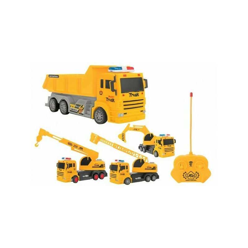 Globo - camion santier cu telecomanda lumini si 7 functii