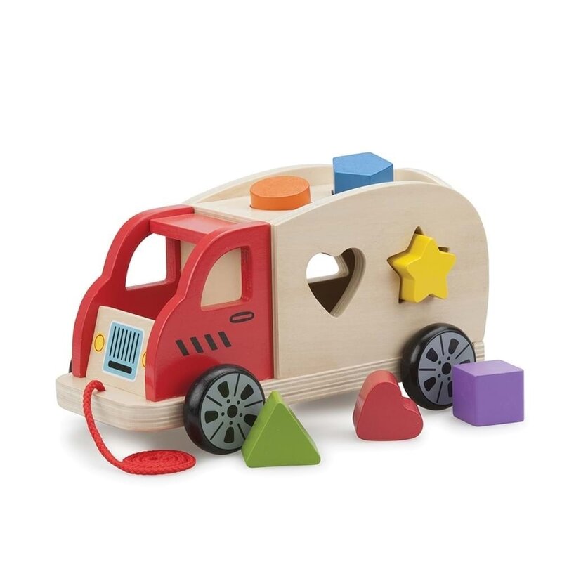 New classic toys - camion shape sorter cu 6 forme