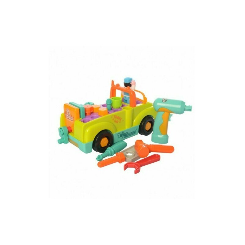 Jucarii bebe - camionul plin cu scule al micului mecanic cu lumini si sunete