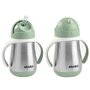 Beaba - Cana cu pai din inox  250 ml Sage Green - 2
