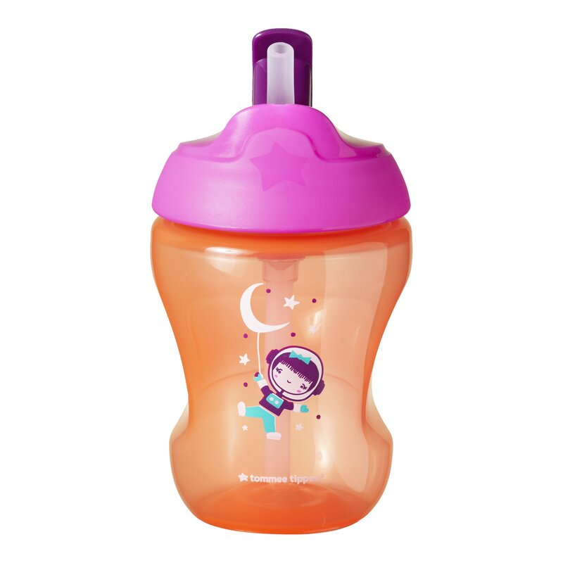 Tommee Tippee - Cana cu pai, ONL, 230 ml, 7 luni+, Astronaut Fetita