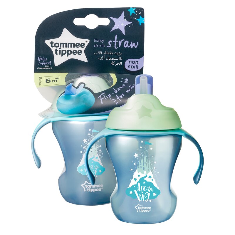 Tommee tippee - cana easy drink cu pai explora, 230 ml, castel albastru