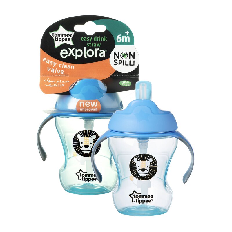 Tommee tippee - cana easy drink cu pai explora, 230 ml, leut albastru