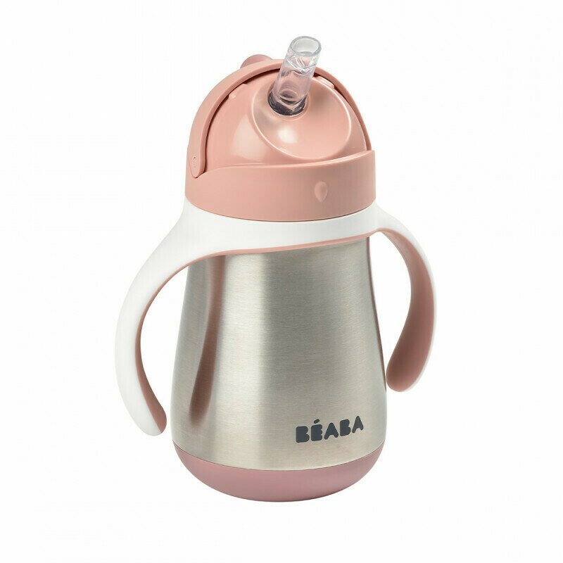 Beaba - cana inox cu pai 250ml - roz