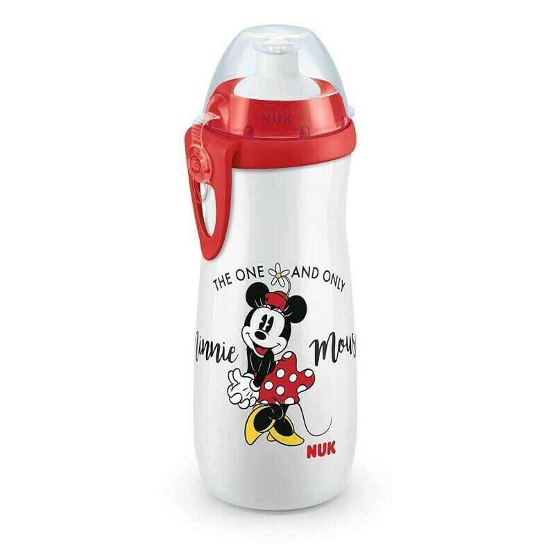 Nuk - nuk - cana sport mickey rosu 450 ml + adaptor push-pull