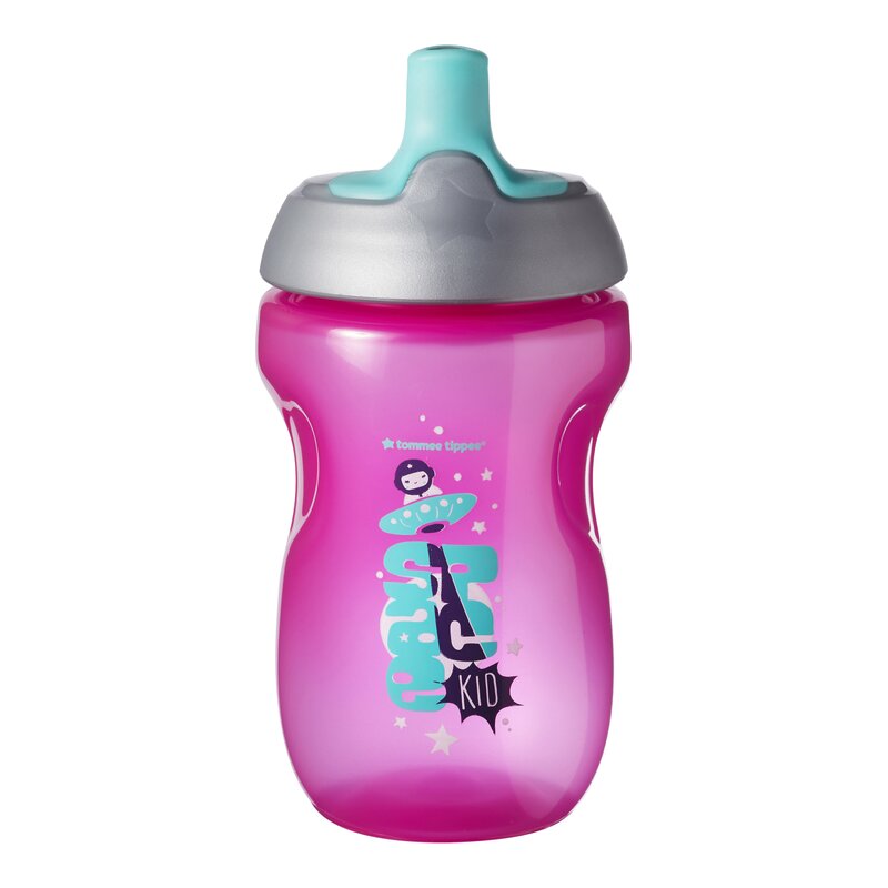Tommee tippee - cana sports, onl, 300 ml, 12 luni+, roz