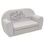 Canapea extensibila, New Baby, Din spuma, Husa din bumbac certificat Oeko-Tex Standard 100, 42x78x35 cm, 9 luni-5 ani, Lion - 2