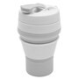 Canuta pliabila, New Baby, Poate fi agatata la carucior, rucsac sau geanta, Perfecta pentru calatorii, Din silicon, Fara BPA, Capacitate 350 ml, Grey - 1