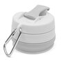 Canuta pliabila, New Baby, Poate fi agatata la carucior, rucsac sau geanta, Perfecta pentru calatorii, Din silicon, Fara BPA, Capacitate 350 ml, Grey - 3