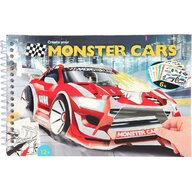Depesche - Carte de colorat cu stickere Monster Cars  PT11884