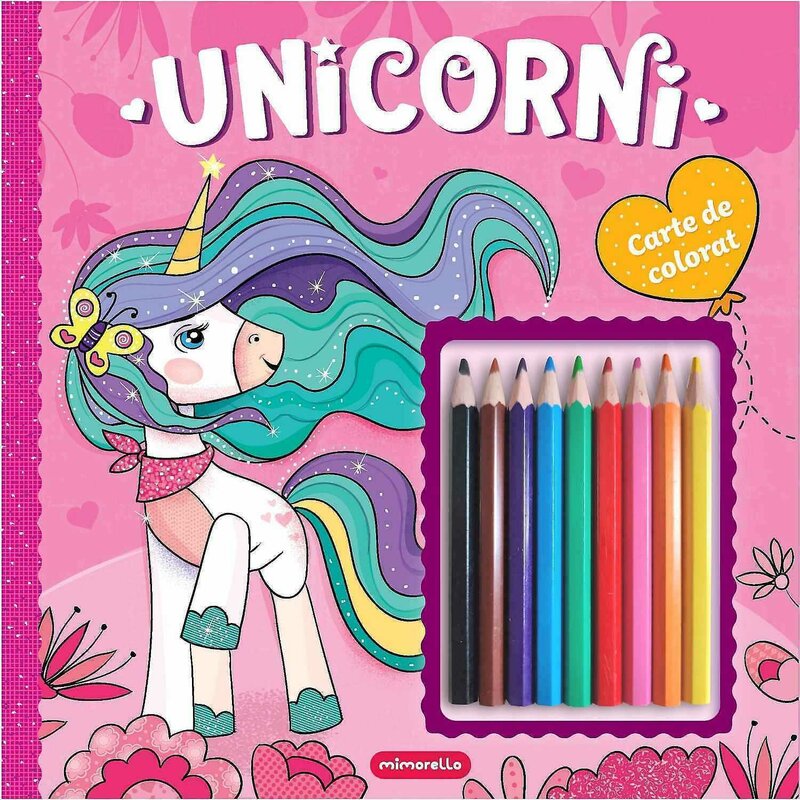 Carte de colorat unicorni mimorello ek6603