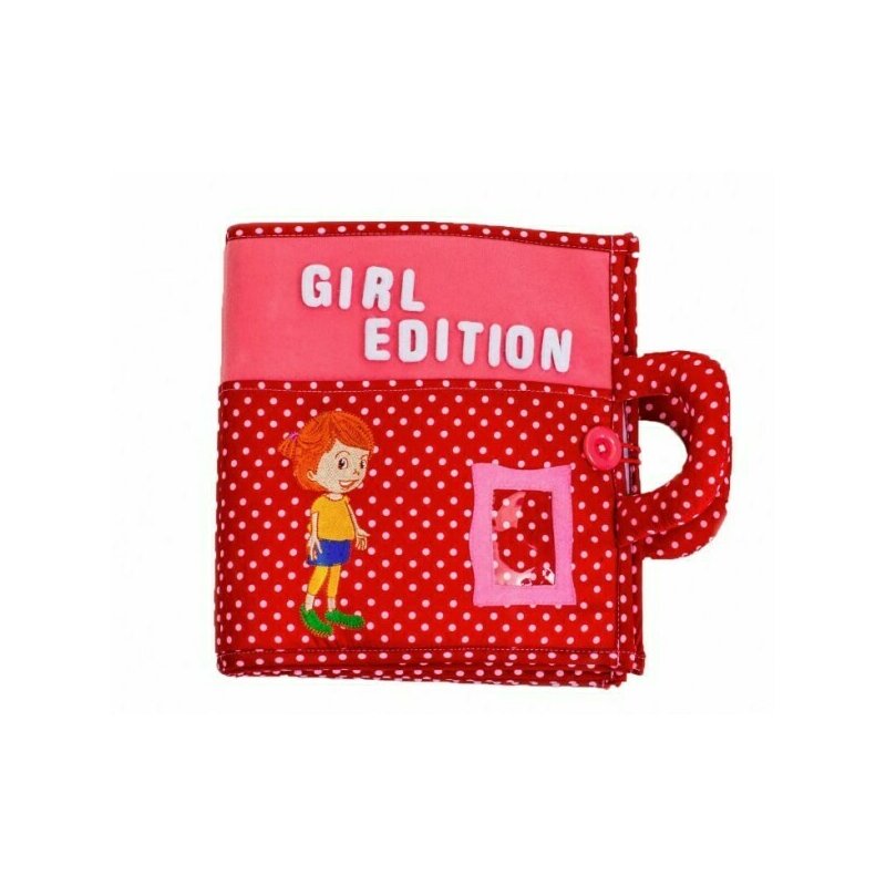 Jucarie multifunctionala carticica cu activitati girl , quiet book