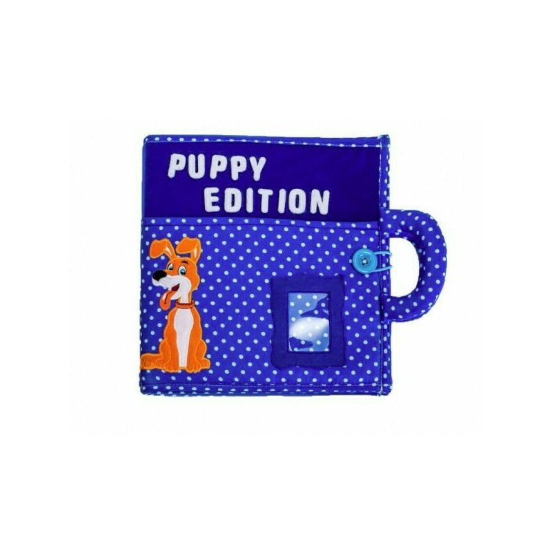 Jucarie multifunctionala carticica cu activitati puppy , quiet book