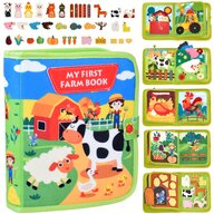 Black Friday - Reduceri Carticica senzoriala Ferma, Din fetru, Cu stickere reutilizabile Promotie