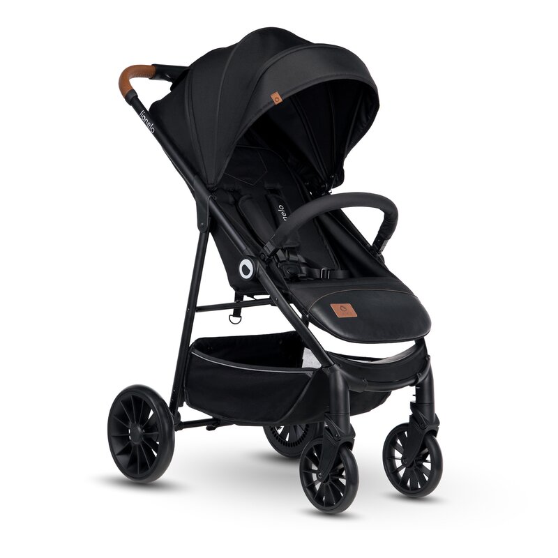Lionelo - carucior sport zoey, de la nastere, cu accesorii, cadru din aluminiu, 0- 15 kg, conform cu standardul european de securitate en1888-1, negru onyx