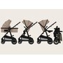 Carucior 2 in 1, Lionelo, Amber, Cadru aluminiu, Cu landou intarit si salteluta moale, Reversibil, Maner ajustabil, Huse pentru picioare, ploaie, Plasa de tantari, Geanta parinti, Pana la 22 kg, EN1888-1, EN1888-2, EN1466, Bej - 6