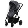 Carucior 2 in 1, Lionelo, Amber Plus, Cadru aluminiu, Cu landou intarit si salteluta moale, Reversibil, Maner ajustabil, Cu accesorii, Cu ventilatie panoramica 3D, Pana la 22 kg, EN1888-1, EN1888-2, EN1466, Gri inchis - 8