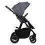 Carucior 2 in 1, Lionelo, Amber Plus, Cadru aluminiu, Cu landou intarit si salteluta moale, Reversibil, Maner ajustabil, Cu accesorii, Cu ventilatie panoramica 3D, Pana la 22 kg, EN1888-1, EN1888-2, EN1466, Gri inchis - 15