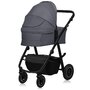 Carucior 2 in 1, Lionelo, Amber Plus, Cadru aluminiu, Cu landou intarit si salteluta moale, Reversibil, Maner ajustabil, Cu accesorii, Cu ventilatie panoramica 3D, Pana la 22 kg, EN1888-1, EN1888-2, EN1466, Gri inchis - 19