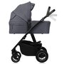 Carucior 2 in 1, Lionelo, Amber Plus, Cadru aluminiu, Cu landou intarit si salteluta moale, Reversibil, Maner ajustabil, Cu accesorii, Cu ventilatie panoramica 3D, Pana la 22 kg, EN1888-1, EN1888-2, EN1466, Gri inchis - 21