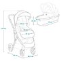 Carucior 2 in 1, Lionelo, Amber Plus, Cadru aluminiu, Cu landou intarit si salteluta moale, Reversibil, Maner ajustabil, Cu accesorii, Cu ventilatie panoramica 3D, Pana la 22 kg, EN1888-1, EN1888-2, EN1466, Gri inchis - 40