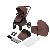 Carucior 2 in 1, Lionelo, Freya, Landou si salteluta ventilate, Pliabil, Reglare spatar-3 pozitii, Suport de picioare-4 pozitii,  Maner reglabil-3 pozitii, Adaptori inclusi compatibili cu Cybex, Maxi-Cosi, Kiddy, Avionaut, Sustine 22 kg, 0luni+, Maro