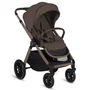 Carucior 2 in 1, Lionelo, Layla, Pana la 22 kg, Cadru aluminiu, Cu landou intarit si salteluta din spuma AirDots, Reversibil, Cu ventilatie 3D, Cu accesorii, EN1888-1-2, EN1466, Maro - 4