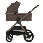 Carucior 2 in 1, Lionelo, Layla, Pana la 22 kg, Cadru aluminiu, Cu landou intarit si salteluta din spuma AirDots, Reversibil, Cu ventilatie 3D, Cu accesorii, EN1888-1-2, EN1466, Maro - 7