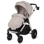 Carucior 2 in 1, Lionelo, Layla, Pana la 22 kg, Cadru aluminiu, Cu landou intarit si salteluta din spuma AirDots, Reversibil, Cu ventilatie 3D, Cu accesorii, EN1888-1, EN1888-2, EN1466, Bej - 12