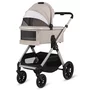 Carucior 2 in 1, Lionelo, Layla, Pana la 22 kg, Cadru aluminiu, Cu landou intarit si salteluta din spuma AirDots, Reversibil, Cu ventilatie 3D, Cu accesorii, EN1888-1, EN1888-2, EN1466, Bej - 6