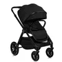 Carucior 2 in 1, Lionelo, Layla, Pana la 22 kg, Cadru aluminiu, Cu landou intarit si salteluta din spuma AirDots, Reversibil, Cu ventilatie 3D, Cu accesorii, EN1888-1, EN1888-2, EN1466, Negru - 3