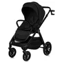 Carucior 2 in 1, Lionelo, Layla, Pana la 22 kg, Cadru aluminiu, Cu landou intarit si salteluta din spuma AirDots, Reversibil, Cu ventilatie 3D, Cu accesorii, EN1888-1, EN1888-2, EN1466, Negru - 7