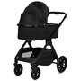 Carucior 2 in 1, Lionelo, Layla, Pana la 22 kg, Cadru aluminiu, Cu landou intarit si salteluta din spuma AirDots, Reversibil, Cu ventilatie 3D, Cu accesorii, EN1888-1, EN1888-2, EN1466, Negru - 14