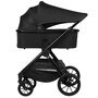 Carucior 2 in 1, Lionelo, Layla, Pana la 22 kg, Cadru aluminiu, Cu landou intarit si salteluta din spuma AirDots, Reversibil, Cu ventilatie 3D, Cu accesorii, EN1888-1, EN1888-2, EN1466, Negru - 18