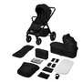 Carucior 2 in 1, Lionelo, Layla, Pana la 22 kg, Cadru aluminiu, Cu landou intarit si salteluta din spuma AirDots, Reversibil, Cu ventilatie 3D, Cu accesorii, EN1888-1, EN1888-2, EN1466, Negru - 3