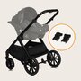 Carucior 2 in 1, Lionelo, Layla, Pana la 22 kg, Cadru aluminiu, Cu landou intarit si salteluta din spuma AirDots, Reversibil, Cu ventilatie 3D, Cu accesorii, EN1888-1, EN1888-2, EN1466, Negru - 37