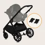 Carucior 2 in 1, Lionelo, Layla, Pana la 22 kg, Cadru aluminiu, Cu landou intarit si salteluta din spuma AirDots, Reversibil, Cu ventilatie 3D, Cu accesorii, EN1888-1, EN1888-2, EN1466, Negru - 38