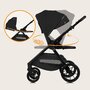 Carucior 2 in 1, Lionelo, Layla, Pana la 22 kg, Cadru aluminiu, Cu landou intarit si salteluta din spuma AirDots, Reversibil, Cu ventilatie 3D, Cu accesorii, EN1888-1, EN1888-2, EN1466, Negru - 39