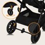 Carucior 2 in 1, Lionelo, Layla, Pana la 22 kg, Cadru aluminiu, Cu landou intarit si salteluta din spuma AirDots, Reversibil, Cu ventilatie 3D, Cu accesorii, EN1888-1, EN1888-2, EN1466, Negru - 41
