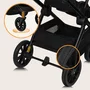 Carucior 2 in 1, Lionelo, Layla, Pana la 22 kg, Cadru aluminiu, Cu landou intarit si salteluta din spuma AirDots, Reversibil, Cu ventilatie 3D, Cu accesorii, EN1888-1, EN1888-2, EN1466, Negru - 42