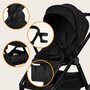 Carucior 2 in 1, Lionelo, Layla, Pana la 22 kg, Cadru aluminiu, Cu landou intarit si salteluta din spuma AirDots, Reversibil, Cu ventilatie 3D, Cu accesorii, EN1888-1, EN1888-2, EN1466, Negru - 43