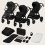 Carucior 2 in 1, Lionelo, Layla, Pana la 22 kg, Cadru aluminiu, Cu landou intarit si salteluta din spuma AirDots, Reversibil, Cu ventilatie 3D, Cu accesorii, EN1888-1, EN1888-2, EN1466, Negru - 44