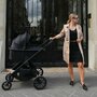 Carucior 2 in 1, Lionelo, Layla, Pana la 22 kg, Cadru aluminiu, Cu landou intarit si salteluta din spuma AirDots, Reversibil, Cu ventilatie 3D, Cu accesorii, EN1888-1, EN1888-2, EN1466, Negru - 55