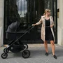 Carucior 2 in 1, Lionelo, Layla, Pana la 22 kg, Cadru aluminiu, Cu landou intarit si salteluta din spuma AirDots, Reversibil, Cu ventilatie 3D, Cu accesorii, EN1888-1, EN1888-2, EN1466, Negru - 56